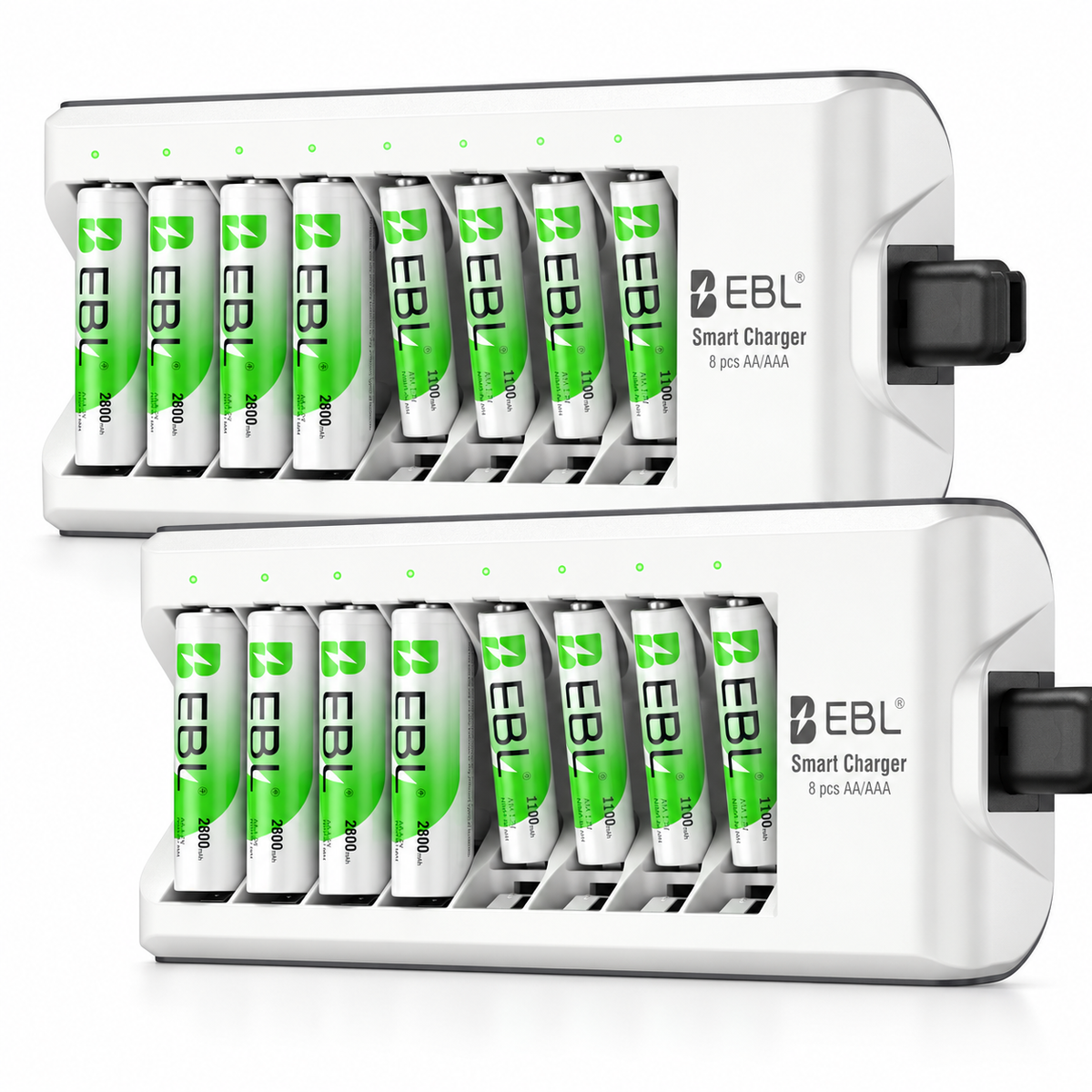 👻 Boo! EBL AA & AAA Rechargeable Batteries with 8-Slot Charger for Game Controllers, Toys & Remote Controls
