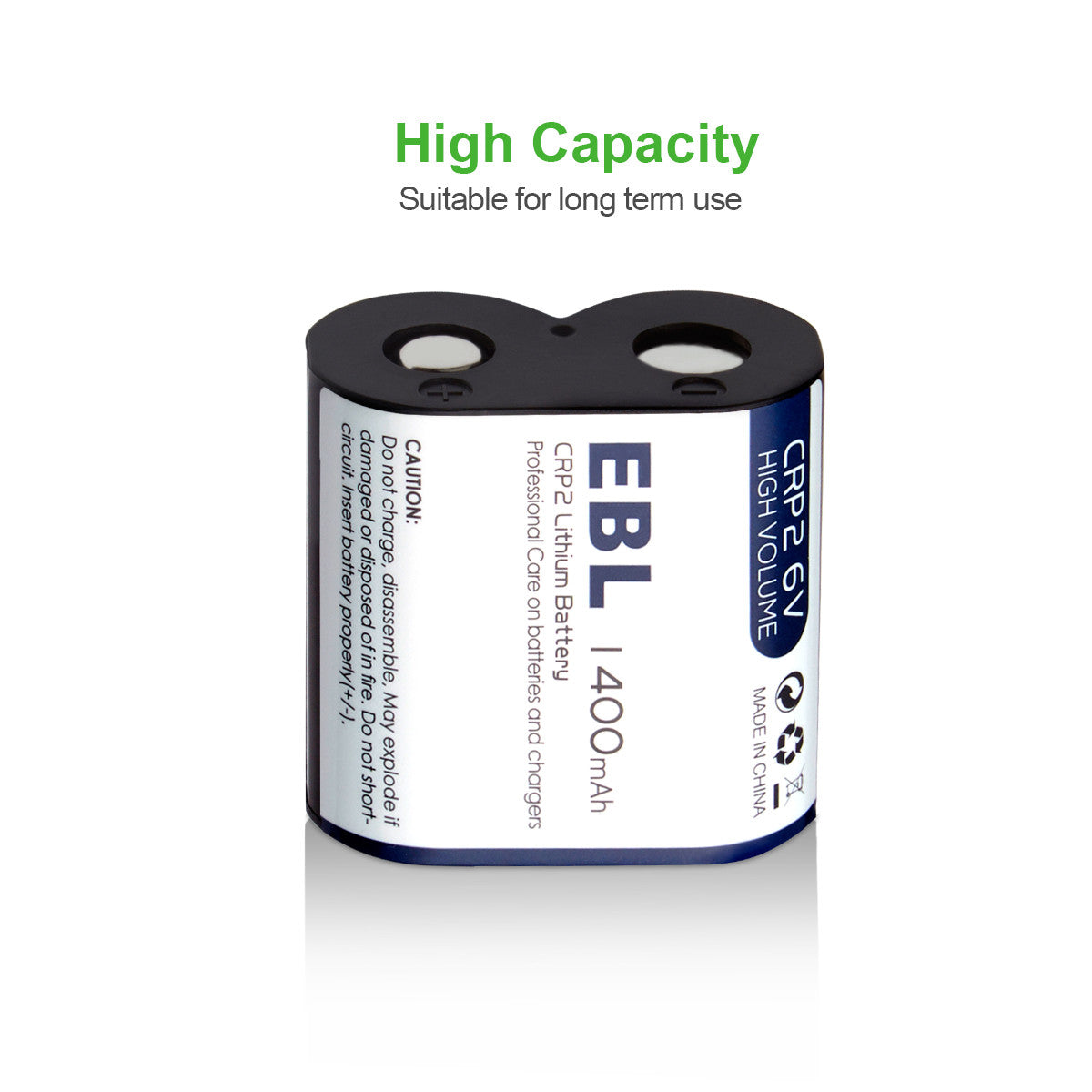 EBL CR-P2 6V 1400mAh Lithium Photo Battery - EBLOfficial