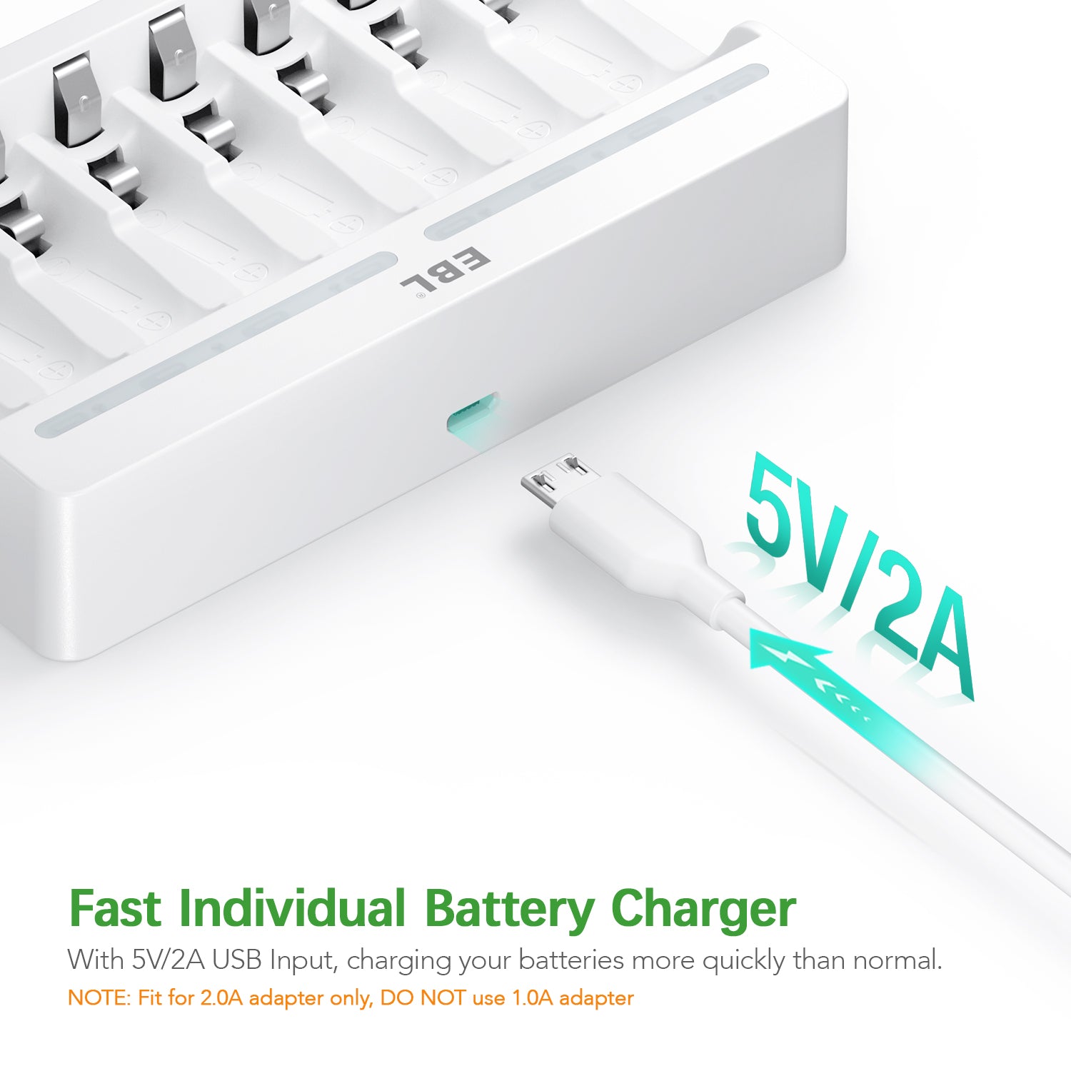 EBL Smart 8 Bay C9010N AA AAA Ni-MH Battery Charger