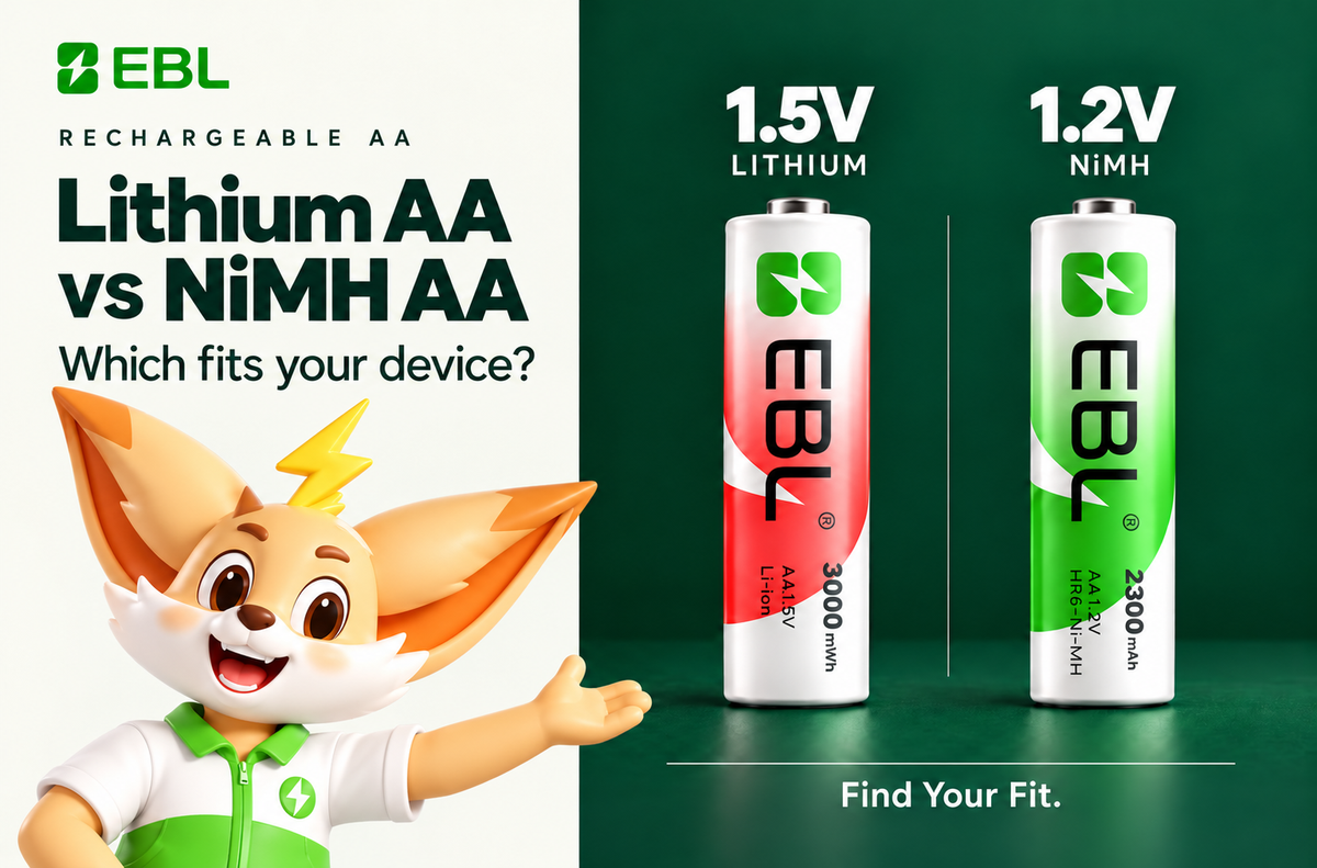 1.5V Lithium AA vs 1.2V NiMH AA Batteries: Which Is Better?