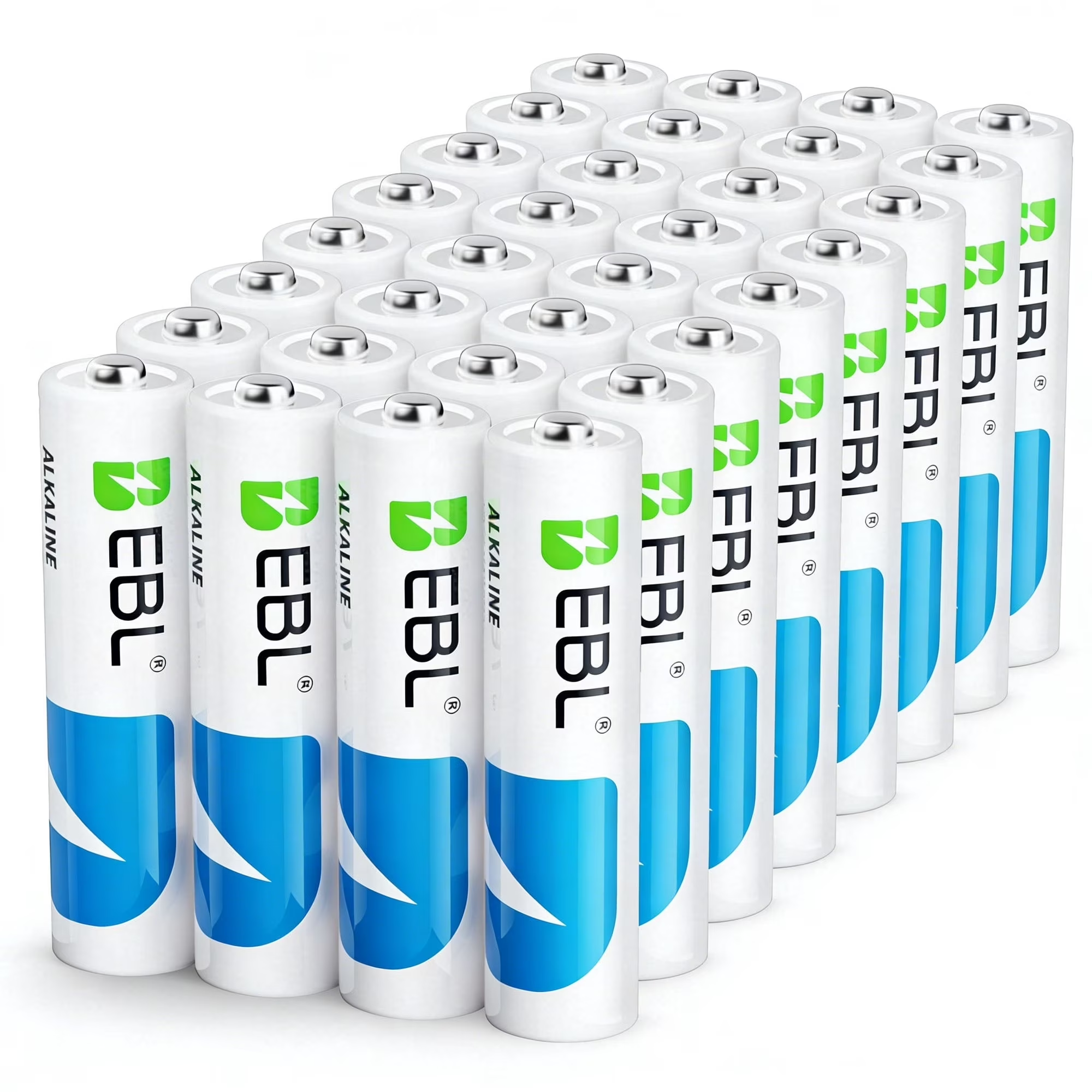 EBL Alkaline AAA Batteries Bulk Pack (32 Pack), 1.5 Volts Long-Lasting Triple A Batteries for Business and Household,10-Year Shelf Life