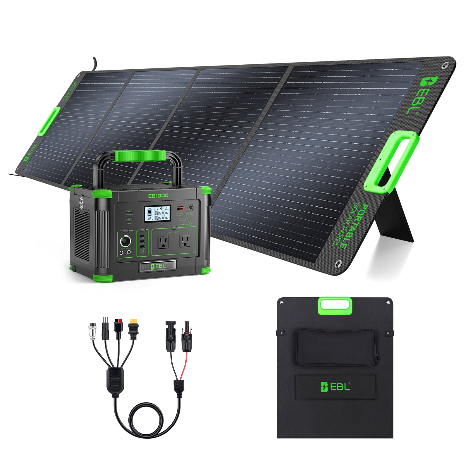 EBL 1000W Portable Power Station Voyager, 999Wh Solar Generator with AC Outlets, USB-C PD & Pure Sine Wave for Camping, RV, Power Outages & Off-Grid Living