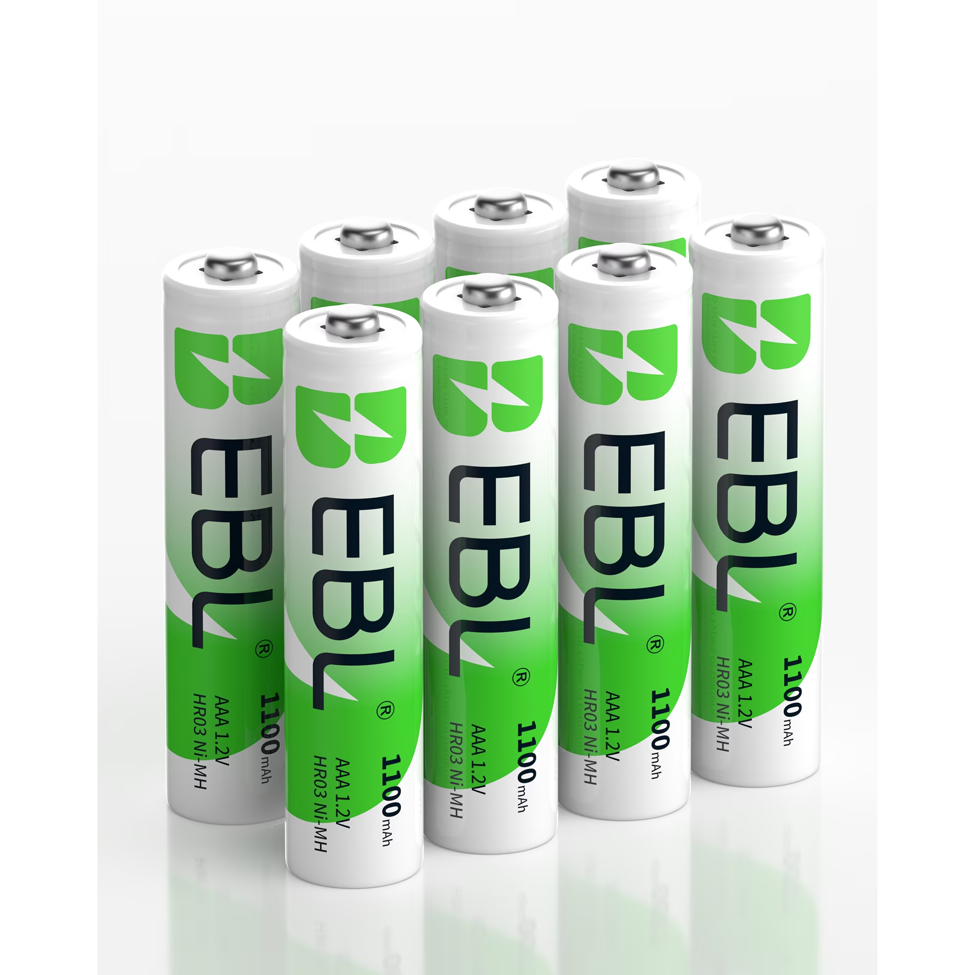EBL Rechargeable AAA Batteries, 1100mAh NiMH Precharged Home Basic Triple A Battery,1.2V Pack of 8