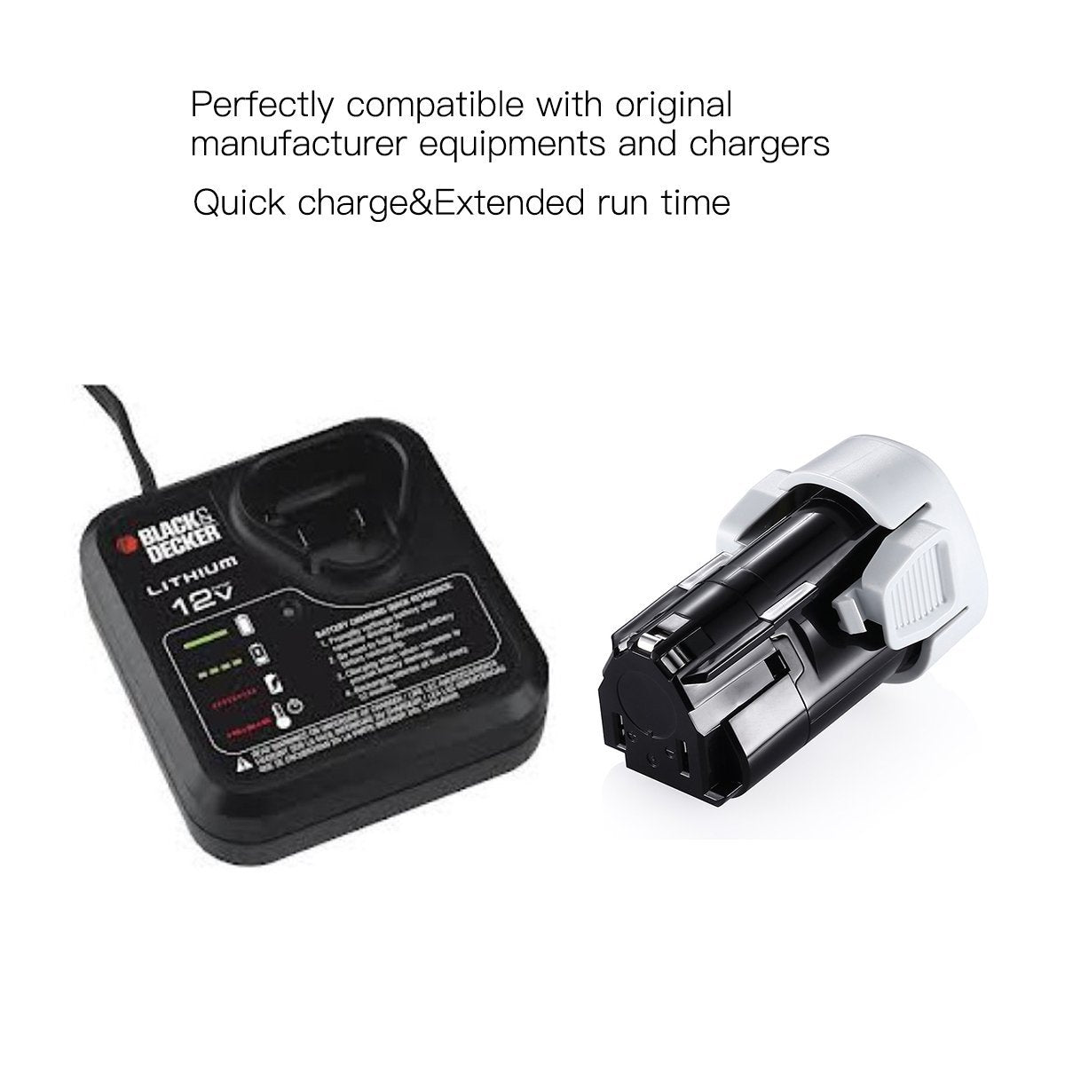 12V 2500mAh Battery for Black & Decker LBXR12 LBX12 Tools