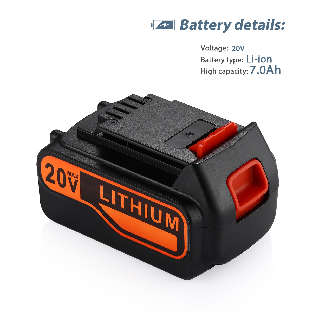 4.0Ah 20V Replacement Battery for BLACK+DECKER Cordless Tools – Rechargeable Li-ion Battery Pack