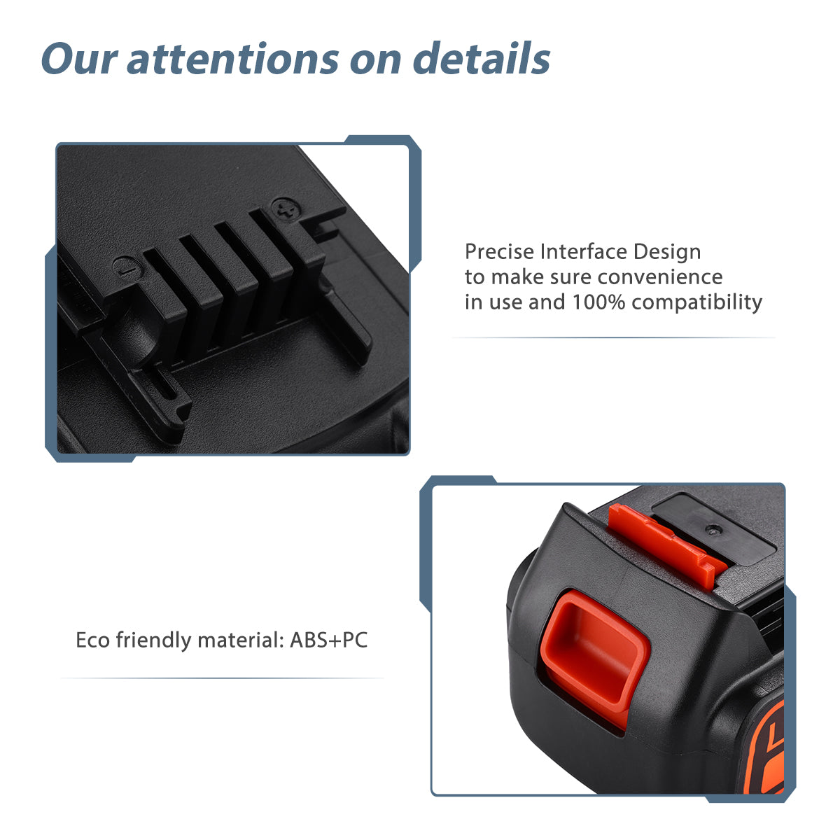 4.0Ah 20V Replacement Battery for BLACK+DECKER Cordless Tools – Rechargeable Li-ion Battery Pack