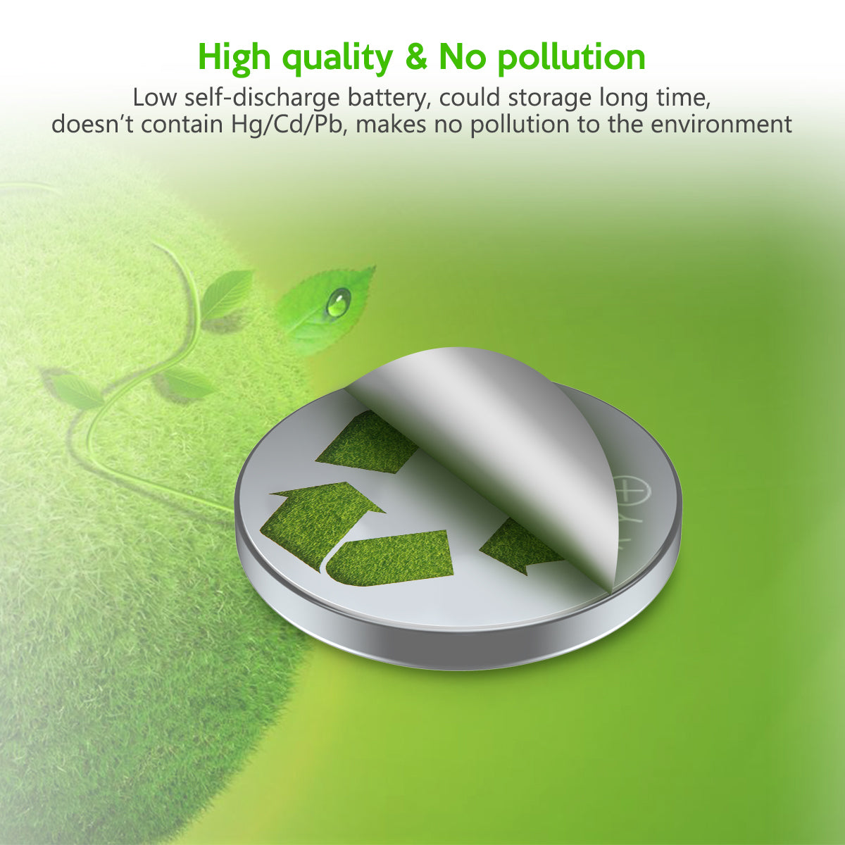 EBL 3V CR2032 Button Battery is high quality and without any pollution