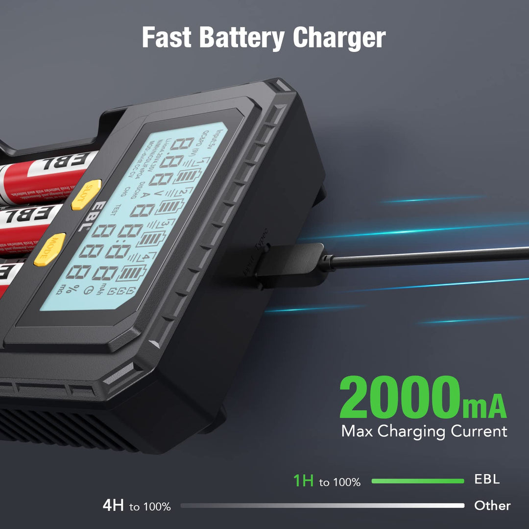 EBL PD4 Universal Battery Charger
