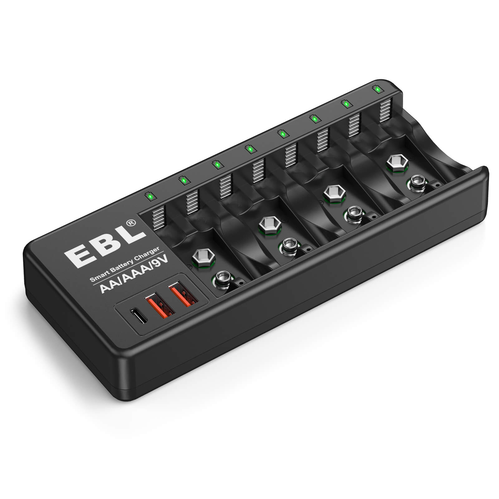 EBL AA AAA 9V Individual Battery Charger