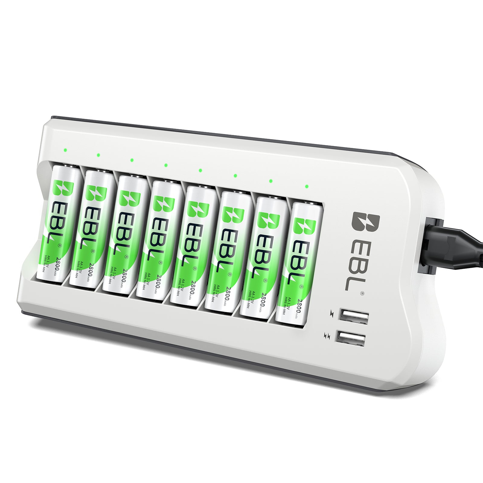 EBL Updated 808U Battery Charger with AA/AAA Ni-MH Rechargeable Batteries