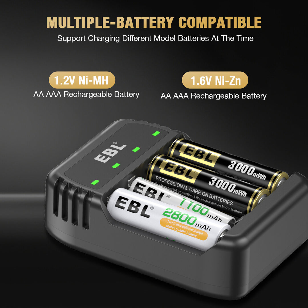 4 Bay Ni-Zn/Ni-MH Battery Charger