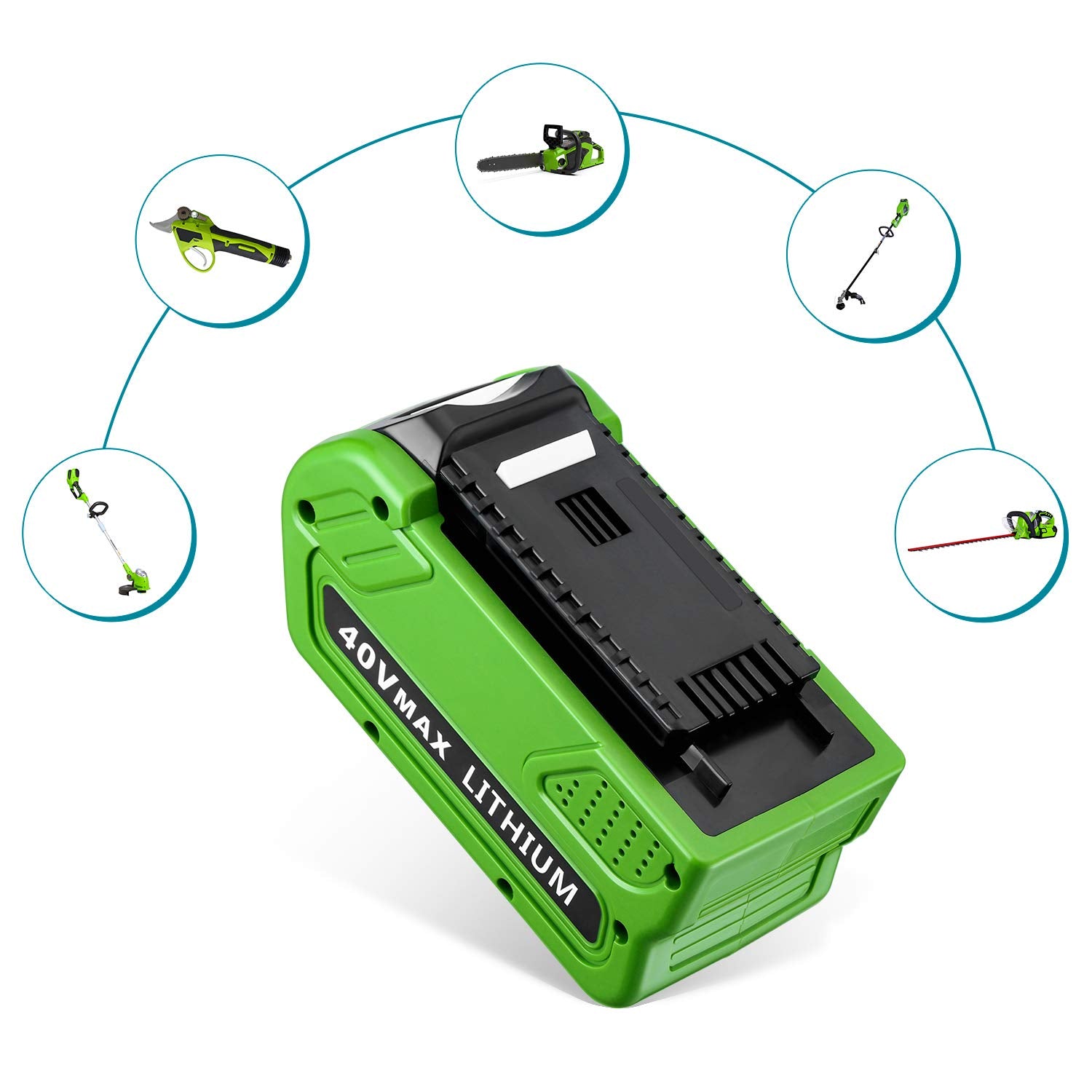 Upgraded 7.0Ah Battery Replacement for Greenworks 40V Tools