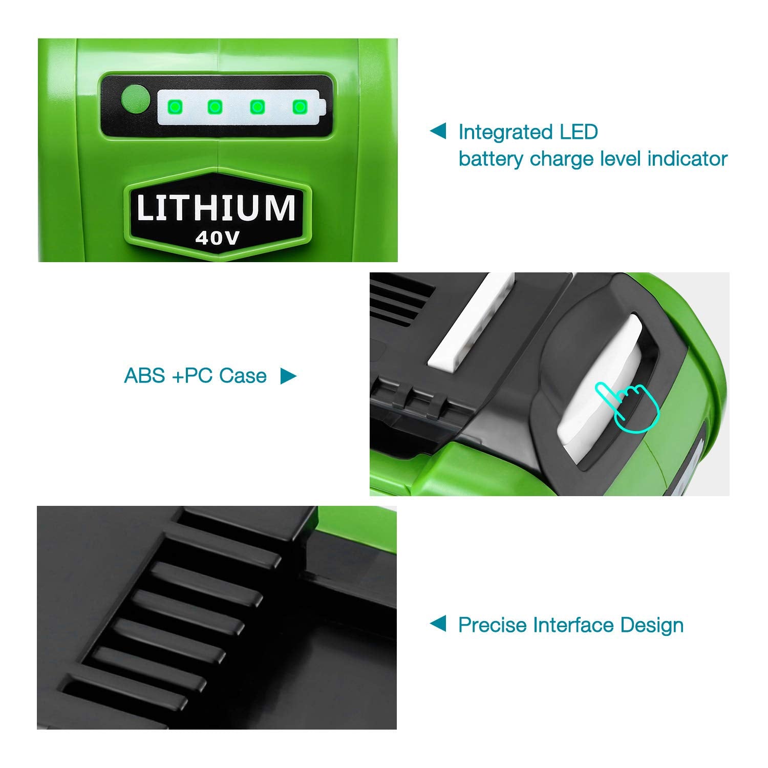 Upgraded 7.0Ah Battery Replacement for Greenworks 40V Tools