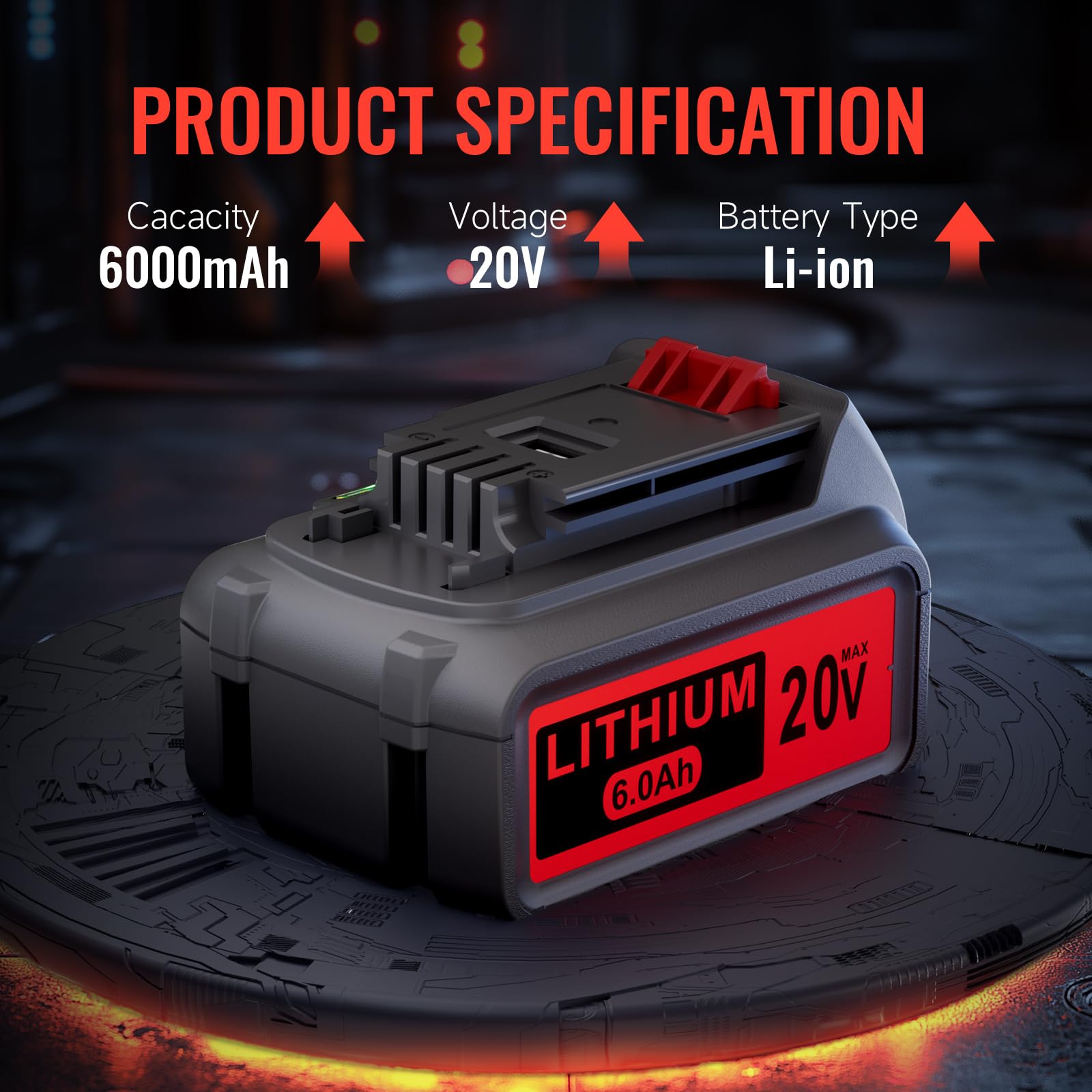 LBXR20 20V 6.0Ah Replacement Battery