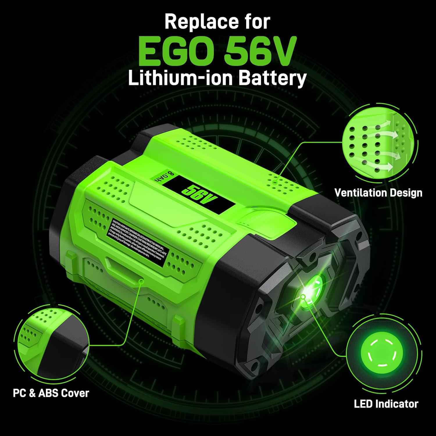 8.0Ah 6V Replacement Battery for EGO