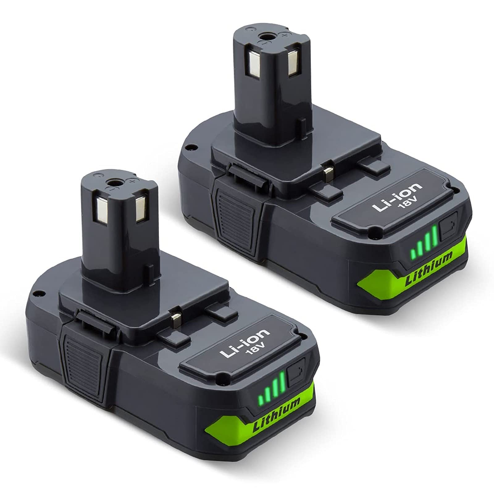 2 Pack 3600mAh P108 Replacement Battery for Ryobi