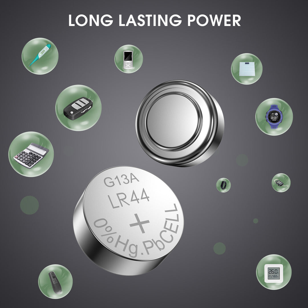 Buy LR44 AG13 Alkaline Coin Cell Batteries for Various Devices