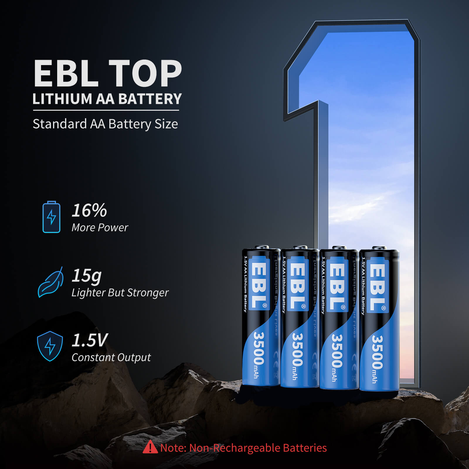 AA Lithium Batteries 3500mAh