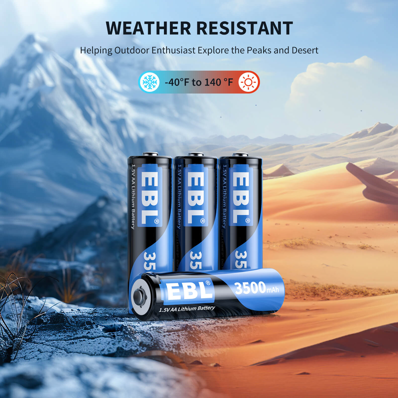 EBL Double A  Lithium Batteries