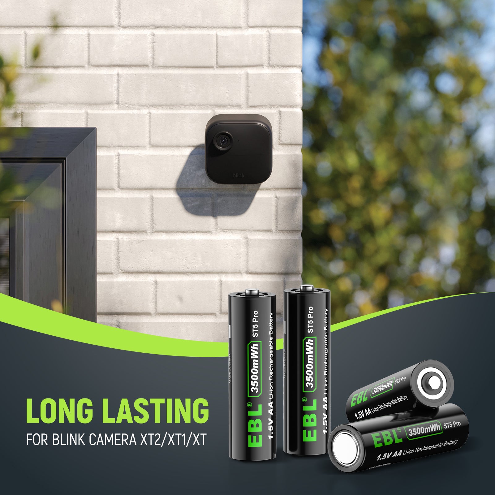 EBL 1.5V rechargeable lithium batteries for blink camera