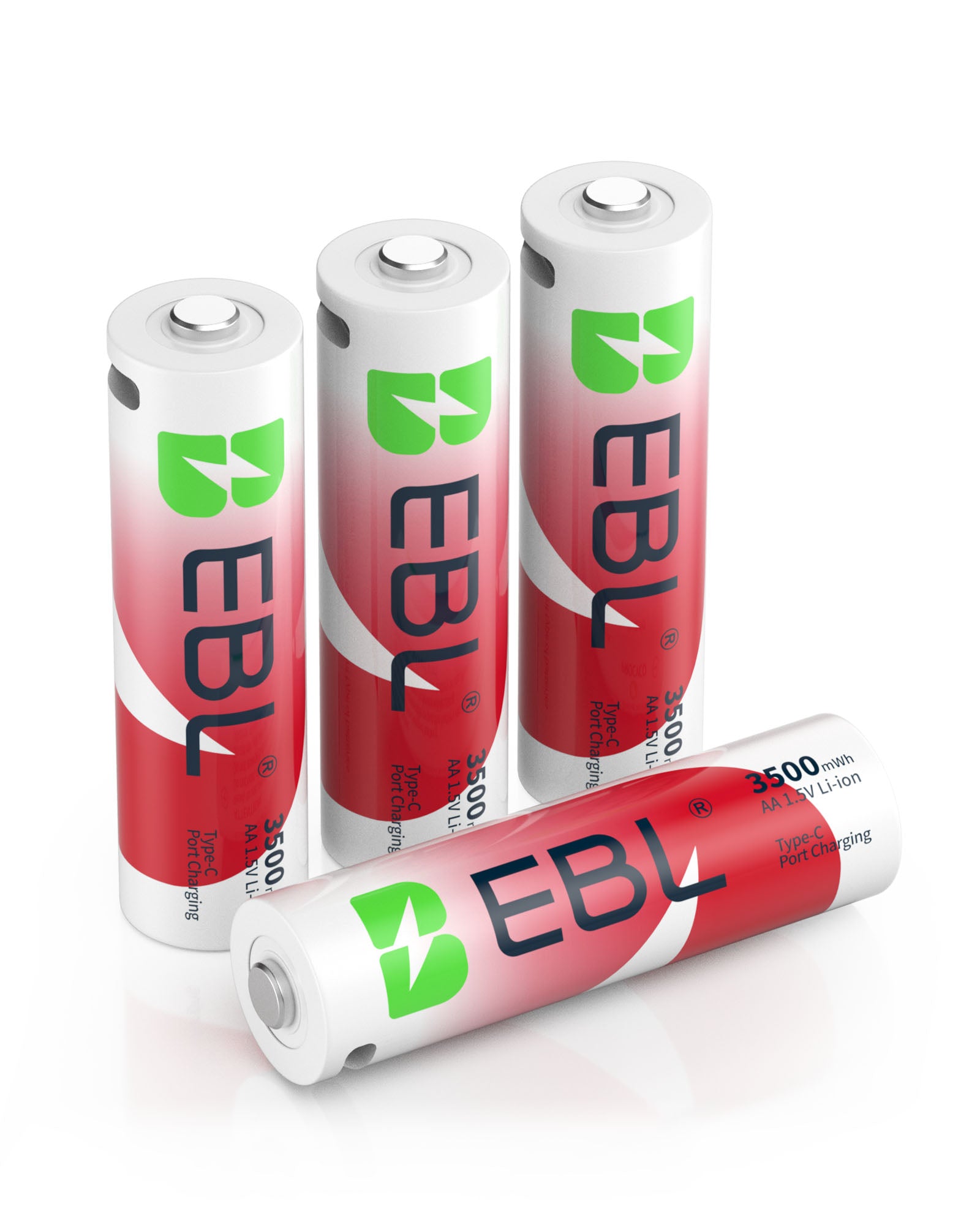 EBL Rechargeable Lithium AA Batteries 3500mWh (4 Pack) with USB-C Charging Cable, Fast Charging AA Batteries for Blink Camera, Xbox Controller, Smart Lock, Flashlight, Toys & High-Drain Devices