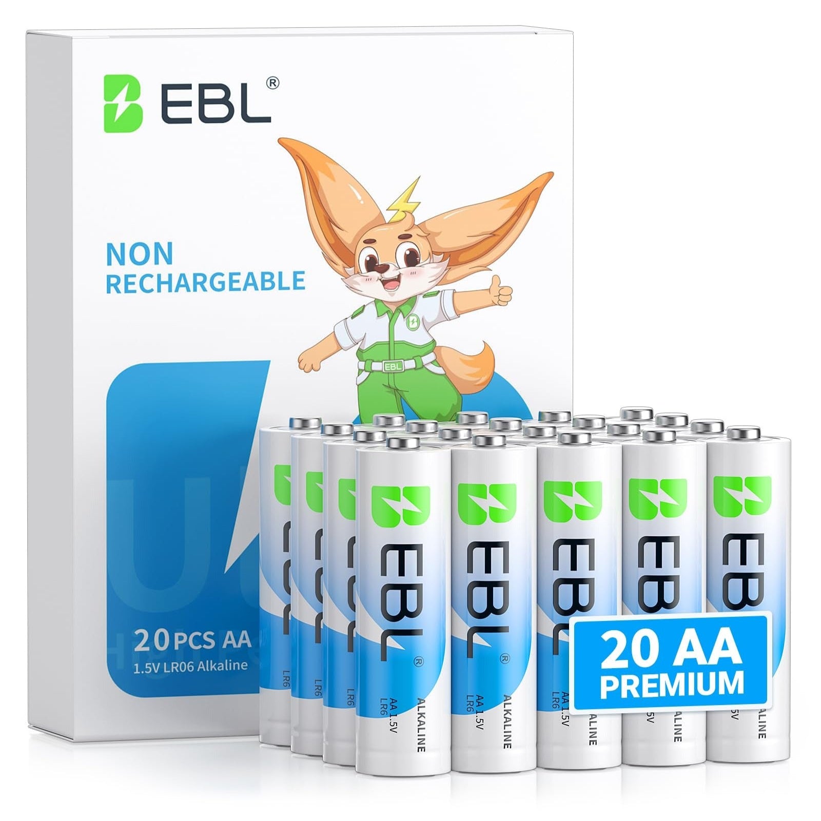 EBL 1.5V AA Alkaline Batteries Non-Rechargeable