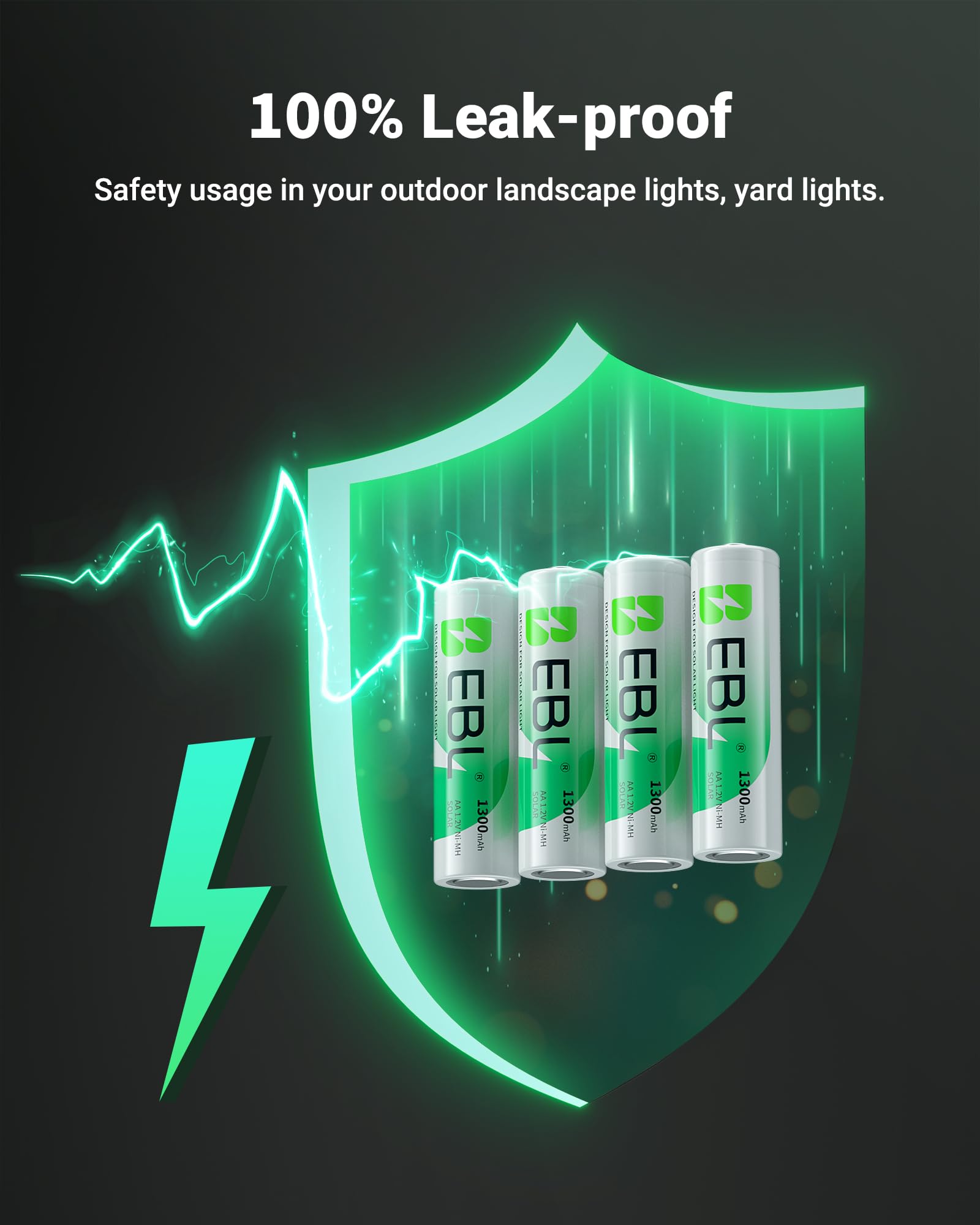 EBL AA Rechargeable Batteries for Solar Lights
