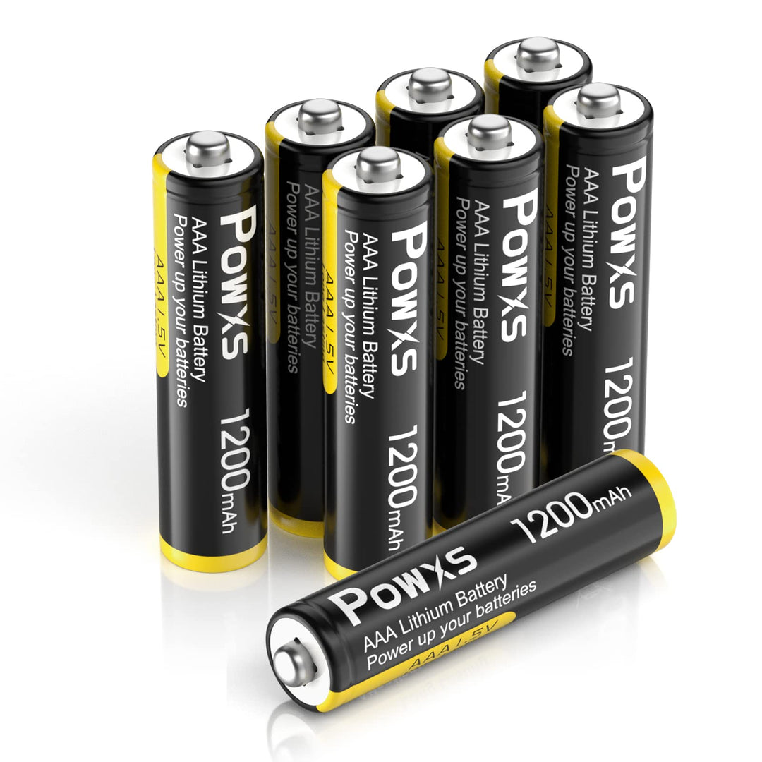 POWXS 1.5V AAA Lithium Batteries 1200mAh
