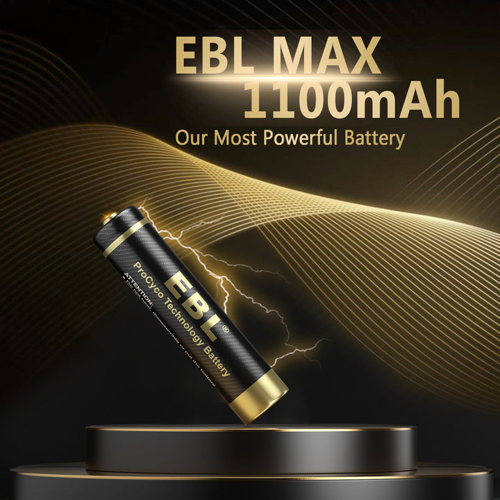 EBL Gold Pro Rechargeable AAA Batteries