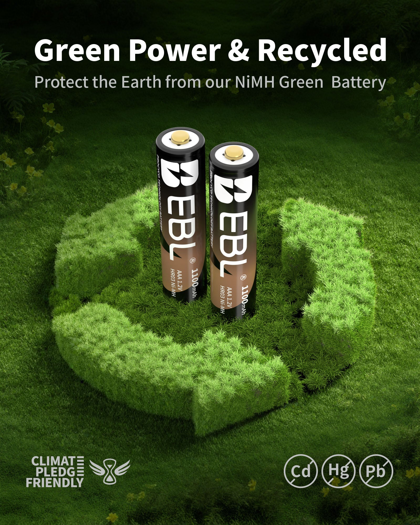 Pilas AAA recargables EBL Gold Pro