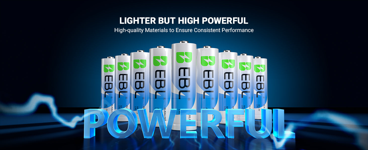 EBL AA Batteries 1.5V Alkaline Double A Long-Lasting 10-Year