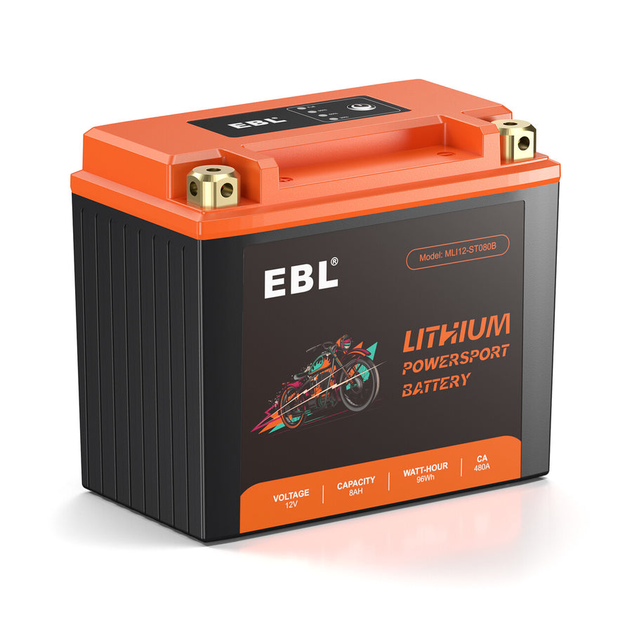 EBL Lithium Motorcycle Battery 12V-8Ah
