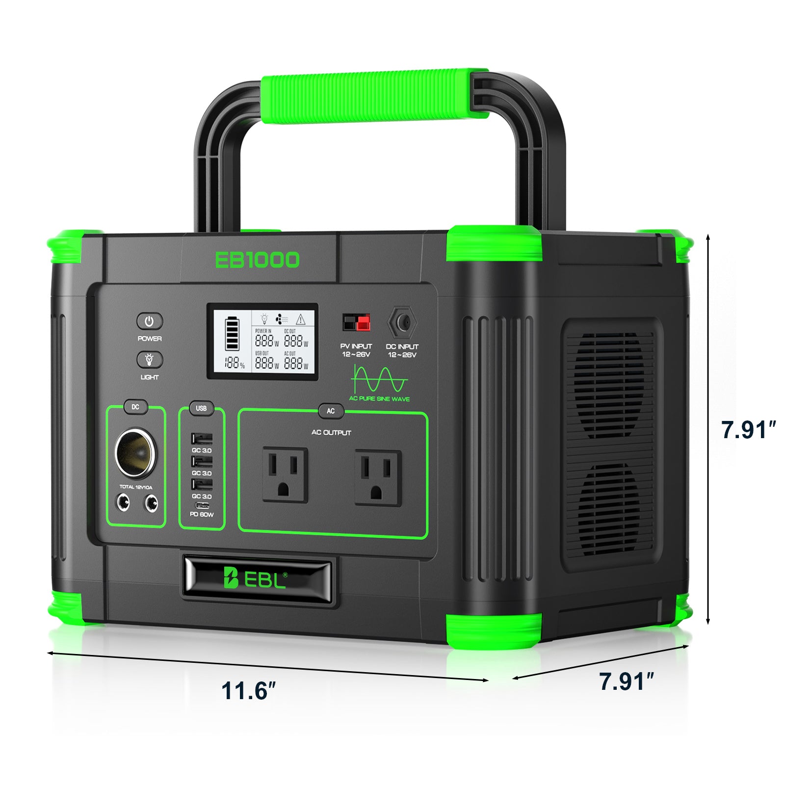 EBL Portable Power Station 1000W