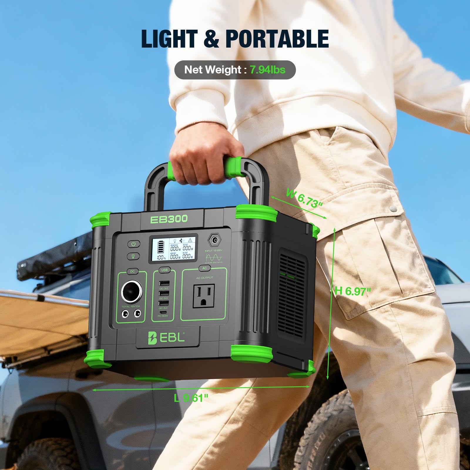 Central eléctrica portátil EBL Voyager 330