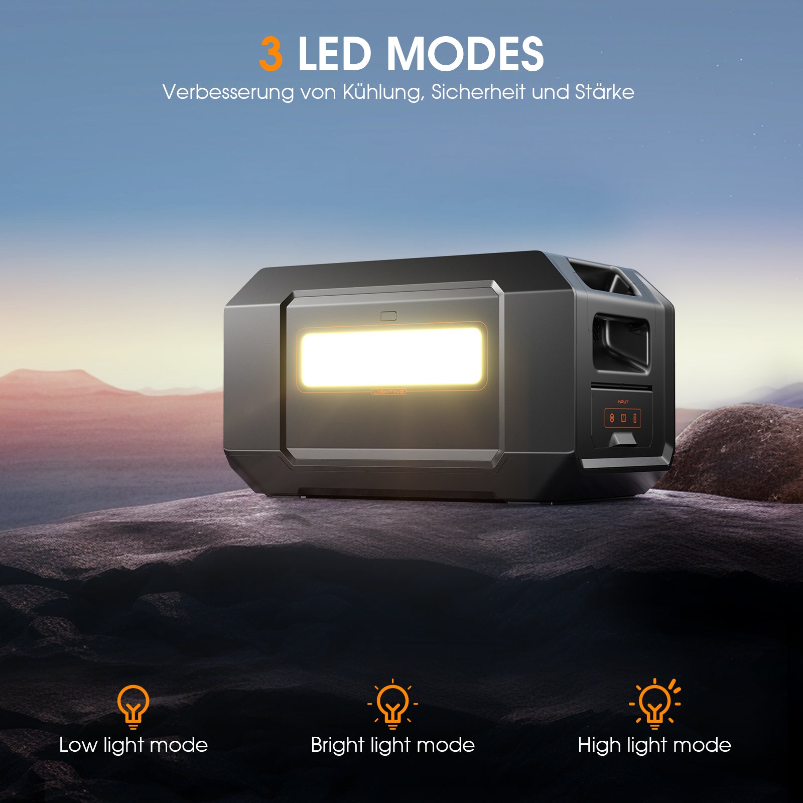 [CA]2200W Portable Power Station, 1126.4Wh Pure Sine Wave Battery Backup for Camping, RVs & Home Emergencies