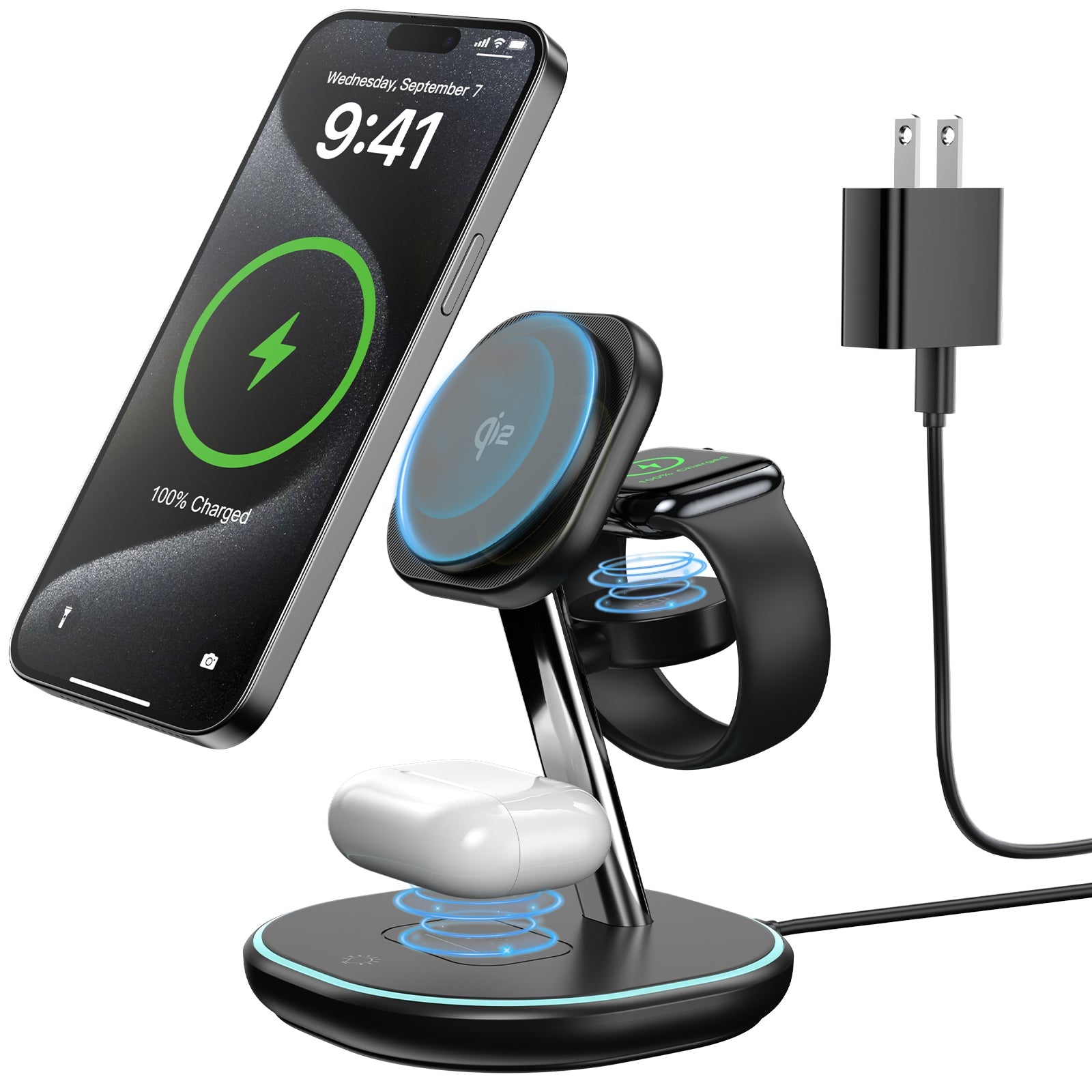 🎁 Qi2 Certified 3-in-1 15W Wireless Charger for Apple Devices (100% off)