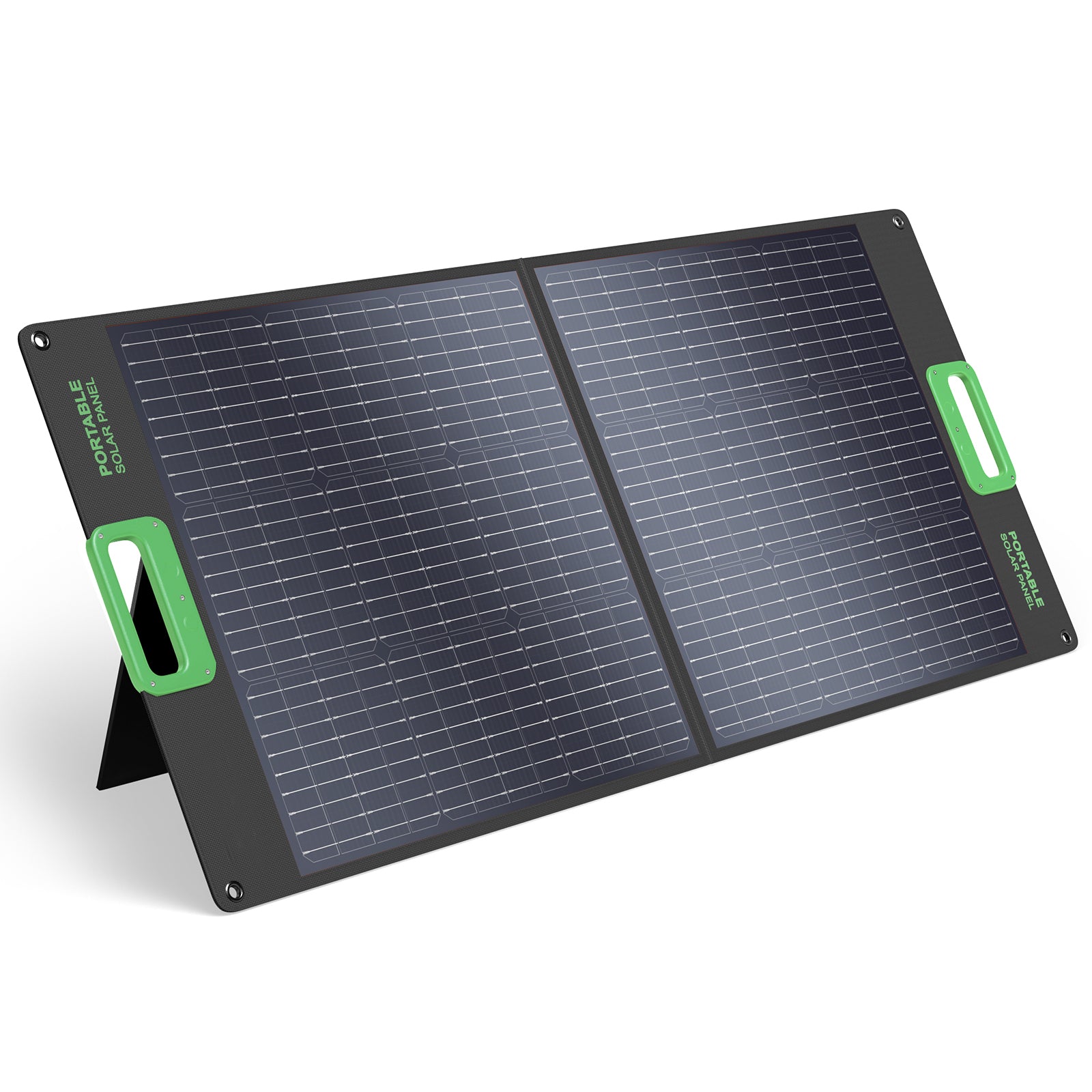 100W Portable Solar Panel, 23.5% High-Efficiency ETFE Foldable Solar Charger with Kickstand, IP65 Waterproof, 18V Output for RV Camping & Off-Grid Power Stations