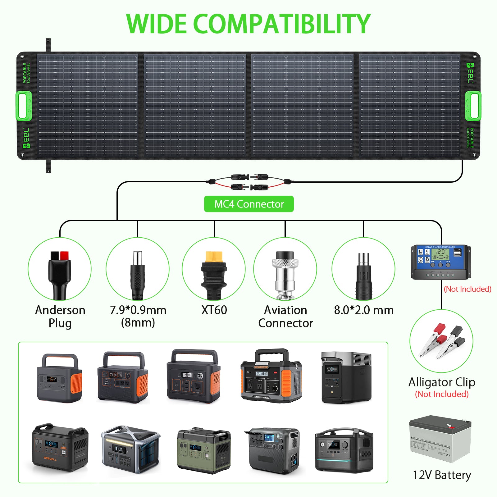 EBL 200W Solar Panel