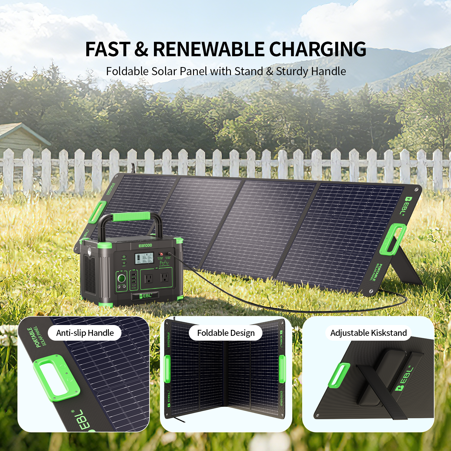 EBL 200W Portable Solar Panel
