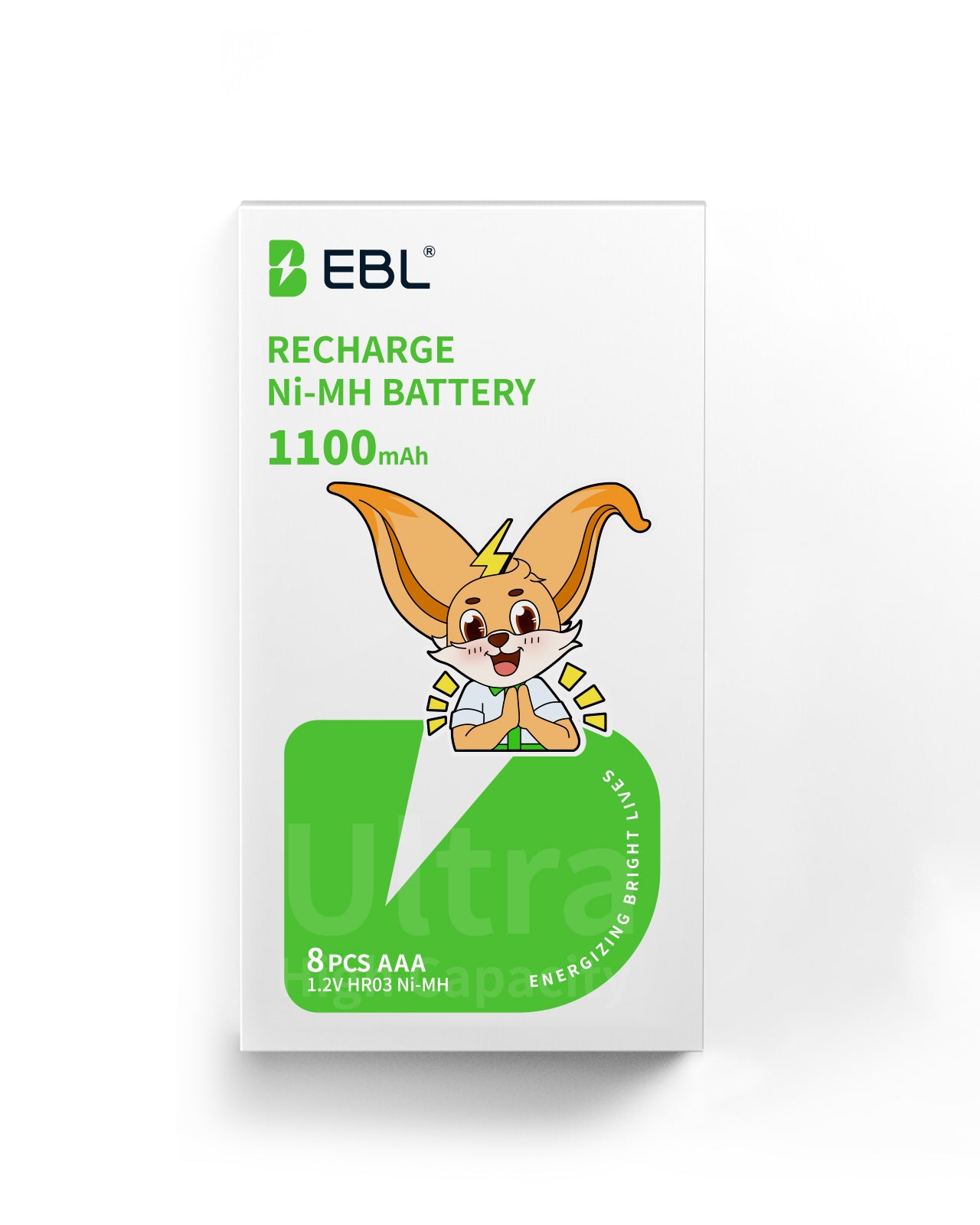 EBL 単4電池 充電式 1100mAh 8個パック