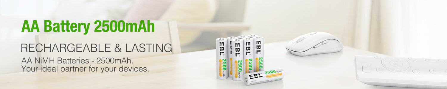 EBL AA Rechargeable Batteries Ni-MH 1.2V 2500mAh