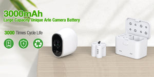 EBL CR123A Arlo Wireless Security Cameras Batteries 2 Packs and Battery Charger