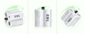 EBL CR123A Arlo Wireless Security Cameras Batteries 2 Packs and Battery Charger