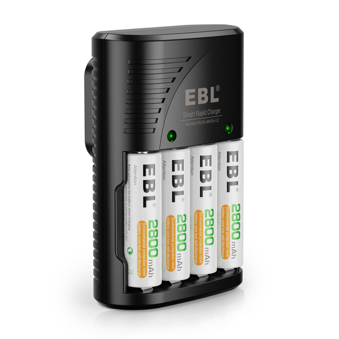 EBL 802 Smart Charger With AA 2800mAh Batteries Kit