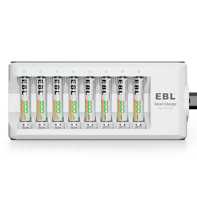 EBL Rechargeable AAA Batteries with Upgraded 808 Battery Charger