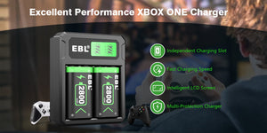 EBL Xbox One Replacement Battery and Controller Charger with LCD Display
