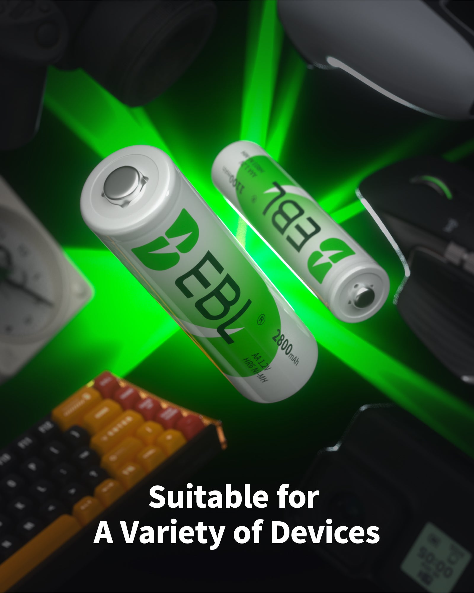 EBL AA AAA Rechargeable Batteries Combo