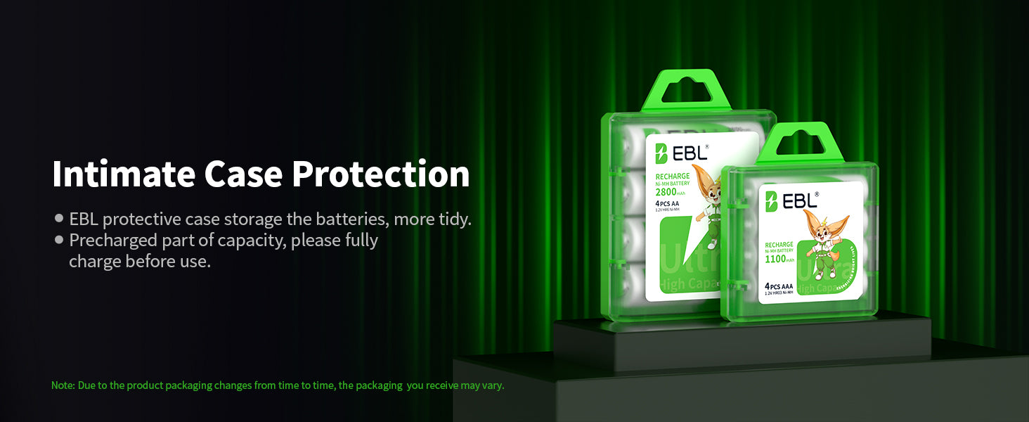 EBL AA AAA Rechargeable Batteries Combo