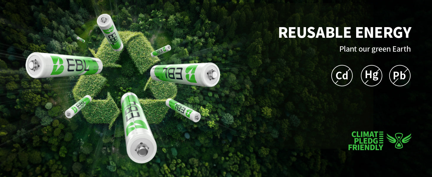 EBL AAA Ni-MH Rechargeable Batteries 1.2V 800mAh