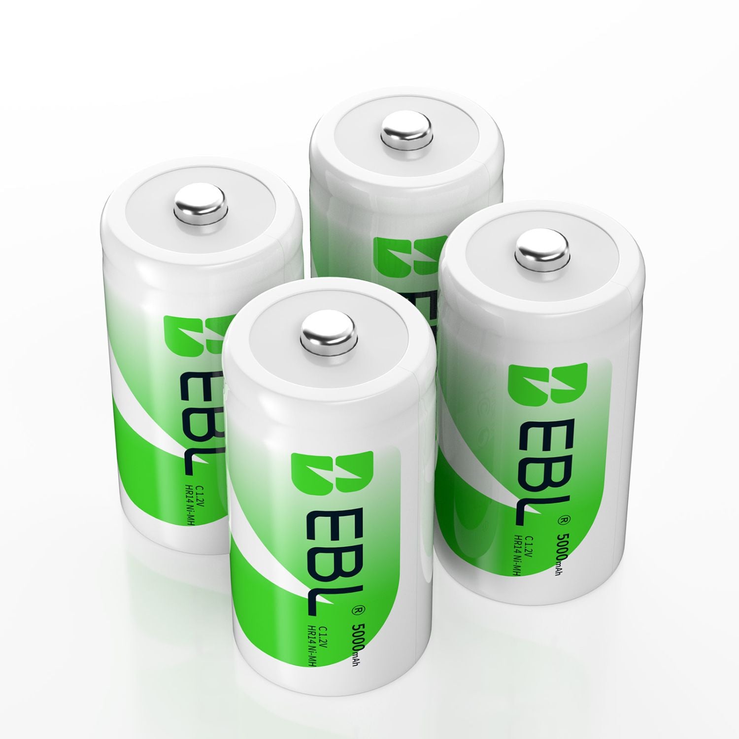 EBL Rechargeable Ni-MH C Battery Cells 5000mAh